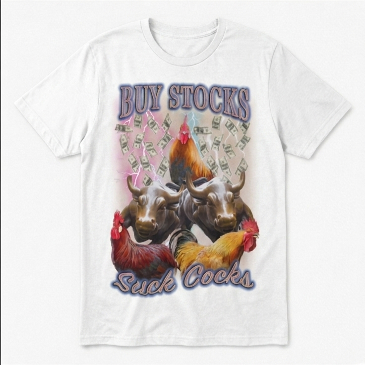 Buy Stocks Suck Cocks Tee - White #White - white